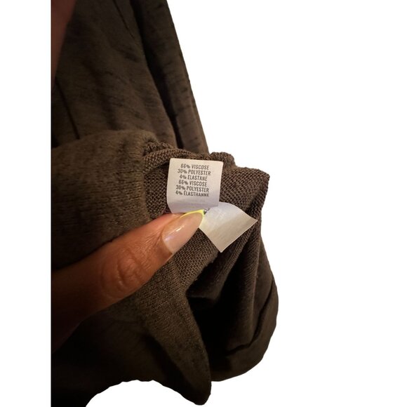 Aerie green and black heathered lounge crewneck sweater loose fit Woman's L | g2 - Picture 5 of 9